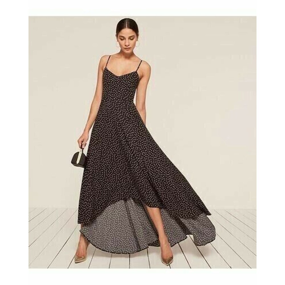 NEW! Reformation Sorrento black and white polka dot dress Sz 2
